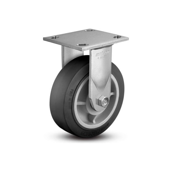 Colson 8" Caster with Rigid Plate, 4" x 4-1/2" Plate, 675 Lb. Capacity